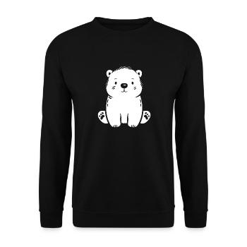 polar bear - Unisex Sweatshirt - black - Front - Alina (178cm) & Michal (187cm)