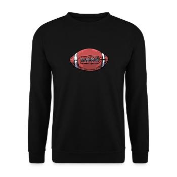 Rugby Fußballer Touchdown Fußball - Unisex Pullover - Schwarz - Vorne - Alina (178cm) & Michal (187cm)