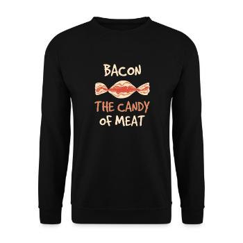 Bacon The Candy Of Meat Pork Bacon - Unisex Sweatshirt - black - Front - Alina (178cm) & Michal (187cm)