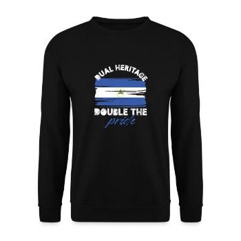 dual heritage double the pride Design - Unisex Pullover - Schwarz - Vorne - Alina (178cm) & Michal (187cm)