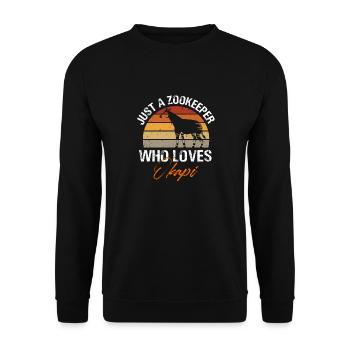 juste un gardien de zoo qui aime l’okapi Design pour un - Sweat-shirt Unisexe - noir - Devant - Alina (178cm) & Michal (187cm)