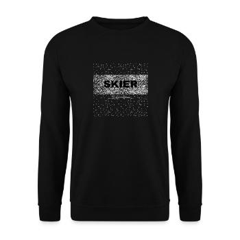 Design de skieur rétro avec texte japonais Retro - Sweat-shirt Unisexe - noir - Devant - Alina (178cm) & Michal (187cm)