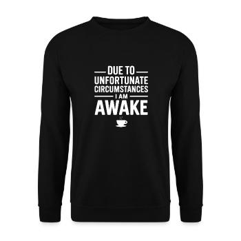 En raison de circonstances malheureuses, je suis ici - Sweat-shirt Unisexe - noir - Devant - Alina (178cm) & Michal (187cm)