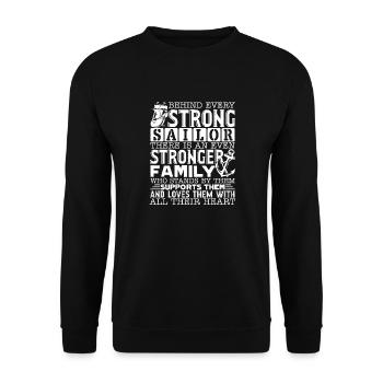 Sailor Behind Every Strong Sailor - Unisex Sweatshirt - black - Front - Alina (178cm) & Michal (187cm)