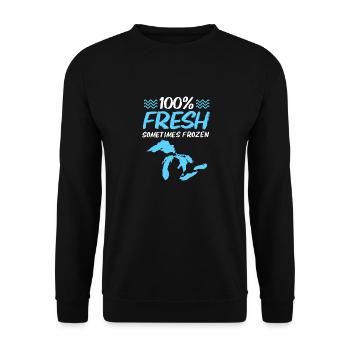 Grands Lacs - Sweat-shirt Unisexe - noir - Devant - Alina (178cm) & Michal (187cm)