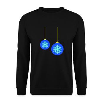 Boules de Noël - Sweat-shirt Unisexe - noir - Devant - Alina (178cm) & Michal (187cm)