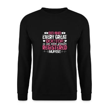 Registered Nurse Great Registered Nurse - Unisex Sweatshirt - black - Front - Alina (178cm) & Michal (187cm)