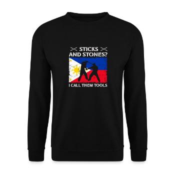 Arnis Eskrima Kali Arts Philippins FMA - Sweat-shirt Unisexe - noir - Devant - Alina (178cm) & Michal (187cm)