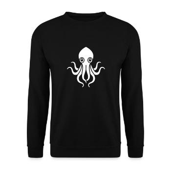 Tintenfisch - Unisex Pullover - Schwarz - Vorne - Alina (178cm) & Michal (187cm)