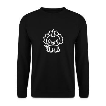 Triceratops - Unisex Sweatshirt - black - Front - Alina (178cm) & Michal (187cm)