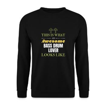 So sieht ein großartiger Bassdrum-Liebhaber aus - Unisex Pullover - Schwarz - Vorne - Alina (178cm) & Michal (187cm)