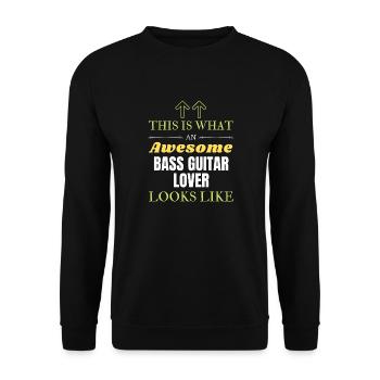 So sieht ein großartiger Bassgitarren-Liebhaber aus li - Unisex Pullover - Schwarz - Vorne - Alina (178cm) & Michal (187cm)