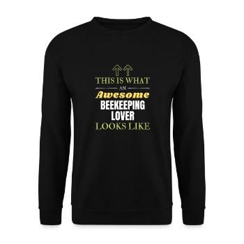 Voici à quoi ressemble un grand amateur d’apiculture - Sweat-shirt Unisexe - noir - Devant - Alina (178cm) & Michal (187cm)