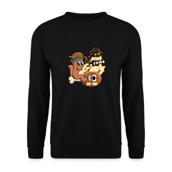 Fête de dessin animé de Turquie - Sweat-shirt Unisexe - noir - Devant - Alina (178cm) & Michal (187cm)