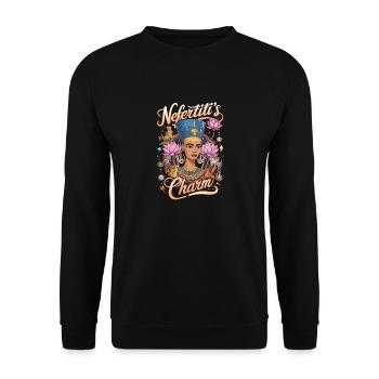 Ägypten Göttin Königin Charm - Unisex Pullover - Schwarz - Vorne - Alina (178cm) & Michal (187cm)