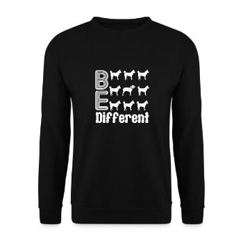 American Bulldog Be Different - Unisex Sweatshirt - black - Front - Alina (178cm) & Michal (187cm)