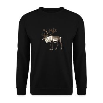 Caribou Karibus Karibu - Unisex Pullover - Schwarz - Vorne - Alina (178cm) & Michal (187cm)