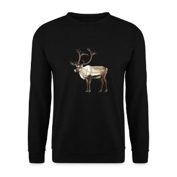 Caribou Karibus Karibu - Unisex Pullover - Schwarz - Vorne - Alina (178cm) & Michal (187cm)