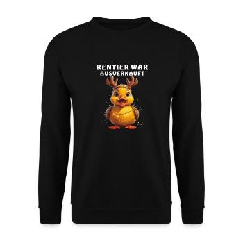 DUCK REINDEER WAS SOLD OUT - Unisex Sweatshirt - black - Front - Alina (178cm) & Michal (187cm)