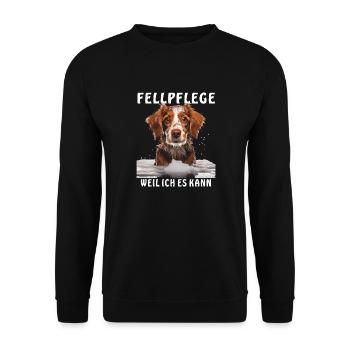 TOILETTAGE POUR CHIENS PARCE QUE JE PEUX - Sweat-shirt Unisexe - noir - Devant - Alina (178cm) & Michal (187cm)
