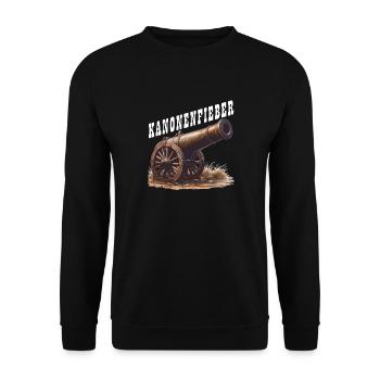 CANNON FEVER - Unisex Sweatshirt - black - Front - Alina (178cm) & Michal (187cm)
