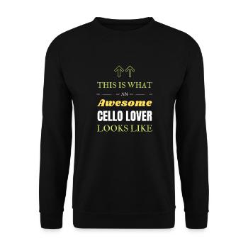 Voici à quoi ressemble un grand amateur de violoncelle - Sweat-shirt Unisexe - noir - Devant - Alina (178cm) & Michal (187cm)
