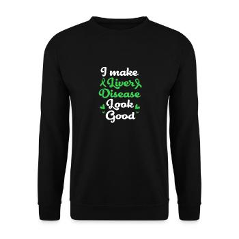 Liver disease - Unisex Sweatshirt - black - Front - Alina (178cm) & Michal (187cm)