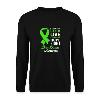 Liver disease - Unisex Sweatshirt - black - Front - Alina (178cm) & Michal (187cm)