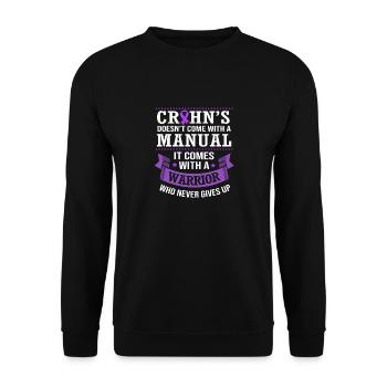 Morbus Crohn - Unisex Pullover - Schwarz - Vorne - Alina (178cm) & Michal (187cm)