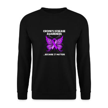 Crohn's disease - Unisex Sweatshirt - black - Front - Alina (178cm) & Michal (187cm)