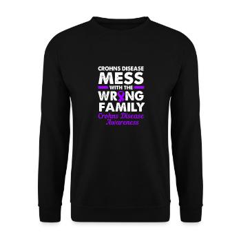Crohn's disease - Unisex Sweatshirt - black - Front - Alina (178cm) & Michal (187cm)