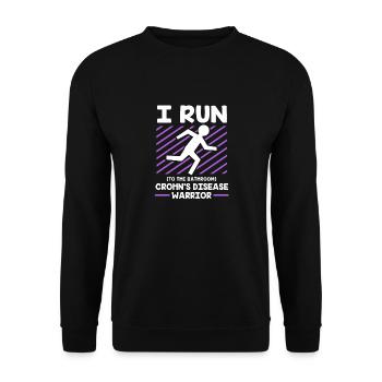Maladie de Crohn - Sweat-shirt Unisexe - noir - Devant - Alina (178cm) & Michal (187cm)