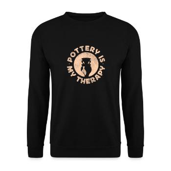 Pottery Ceramics Artist Pottery Is - Unisex Pullover - Schwarz - Vorne - Alina (178cm) & Michal (187cm)
