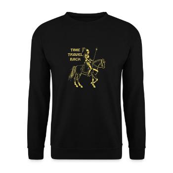 TIME TRAVEL BACK TAB - Unisex Sweatshirt - black - Front - Alina (178cm) & Michal (187cm)