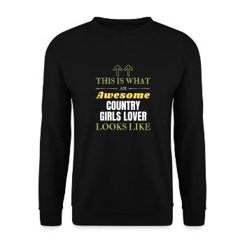 So sieht ein toller Country-Girls-Liebhaber aus - Unisex Pullover - Schwarz - Vorne - Alina (178cm) & Michal (187cm)