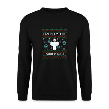 Noël laid drôle de dicton avec bonhomme de neige - Sweat-shirt Unisexe - noir - Devant - Alina (178cm) & Michal (187cm)