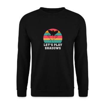 Let's Play Shadows Shadow Puppetry - Unisex Pullover - Schwarz - Vorne - Alina (178cm) & Michal (187cm)