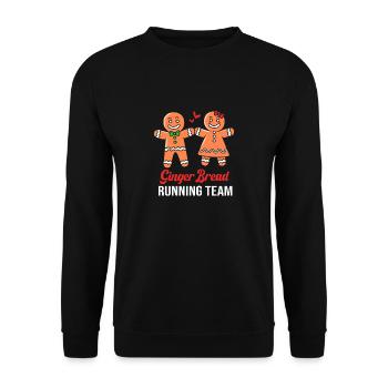 bonhomme en pain d’épice Coeur en pain d’épice Snacking en pain d’épice - Sweat-shirt Unisexe - noir - Devant - Alina (178cm) & Michal (187cm)