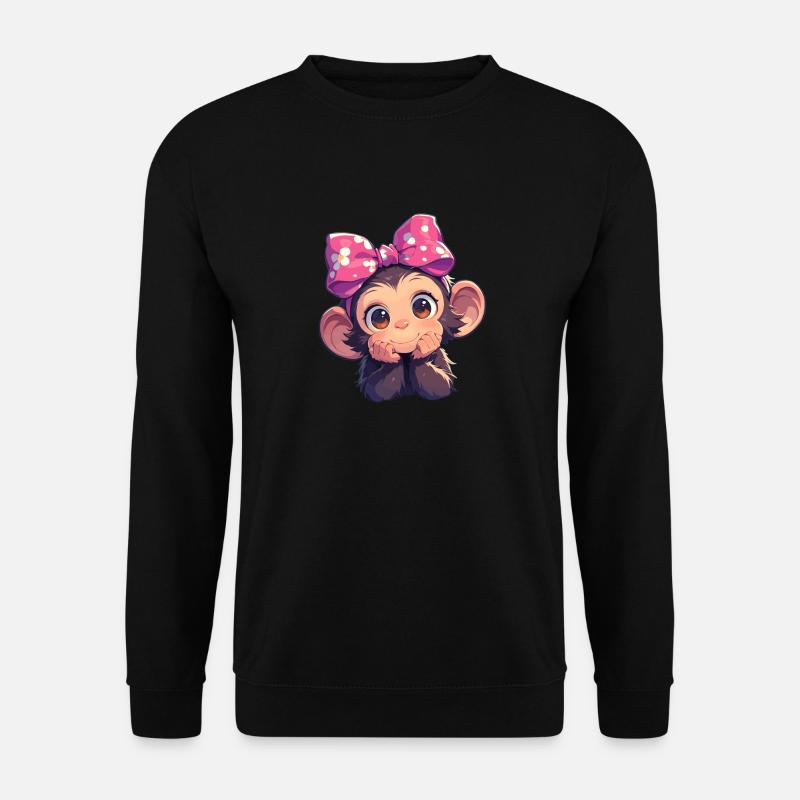 Chimpanzee Schimpansen Schimpanse - Unisex Sweatshirt - black