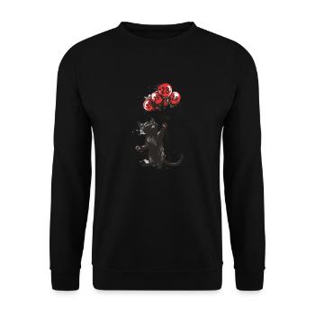 28 Jahre Geschenk 28. Geburtstag Katze - Unisex Pullover - Schwarz - Vorne - Alina (178cm) & Michal (187cm)