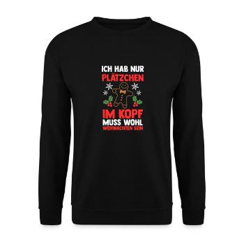 Biscuits de Noël pour la fête de Noël du Père Noël - Sweat-shirt Unisexe - noir - Devant - Alina (178cm) & Michal (187cm)
