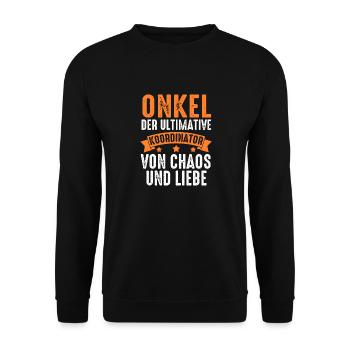 Oncle - Sweat-shirt Unisexe - noir - Devant - Alina (178cm) & Michal (187cm)