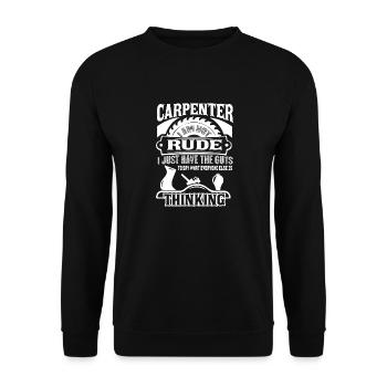 Carpenter I am Not Rude - Unisex Sweatshirt - black - Front - Alina (178cm) & Michal (187cm)