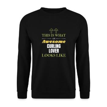 Voici à quoi ressemble un grand amateur de curling - Sweat-shirt Unisexe - noir - Devant - Alina (178cm) & Michal (187cm)