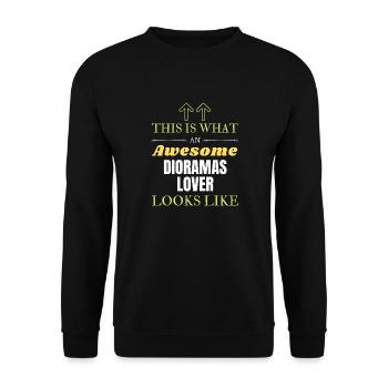 Voici à quoi ressemble un amateur de dioramas génial - Sweat-shirt Unisexe - noir - Devant - Alina (178cm) & Michal (187cm)