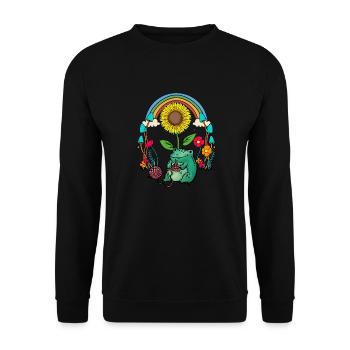 Frog, Frogs, Toad, Children, Child - Unisex Sweatshirt - black - Front - Alina (178cm) & Michal (187cm)