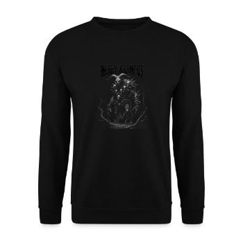 Krampus Knecht Ruprecht Perchten Nikolaus - Unisex Pullover - Schwarz - Vorne - Alina (178cm) & Michal (187cm)
