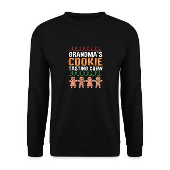 bonhomme en pain d’épice Coeur en pain d’épice Snacking en pain d’épice - Sweat-shirt Unisexe - noir - Devant - Alina (178cm) & Michal (187cm)