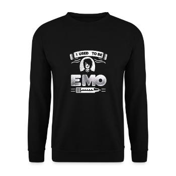 I Used To Be Emo 4 - Unisex Pullover - Schwarz - Vorne - Alina (178cm) & Michal (187cm)