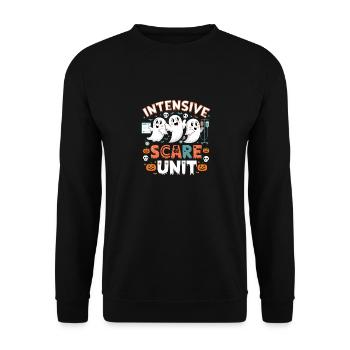 Krankenschwester Geist Gespenster Halloween - Unisex Pullover - Schwarz - Vorne - Alina (178cm) & Michal (187cm)